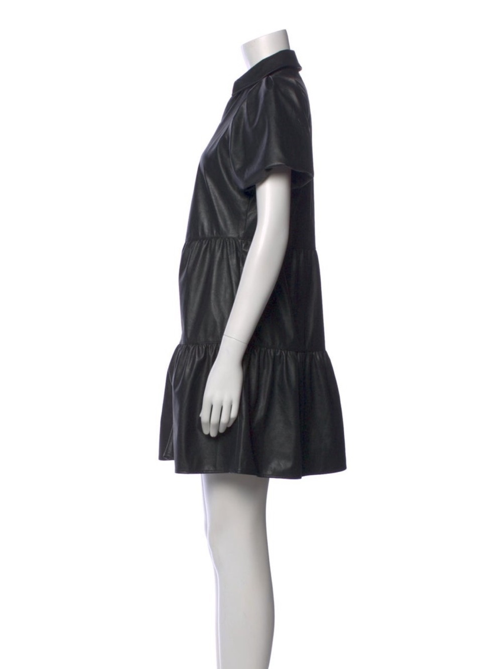 Brochu Walker The Havana Black Vegan Leather Mini Dress – Size XS - Picture 6 of 10